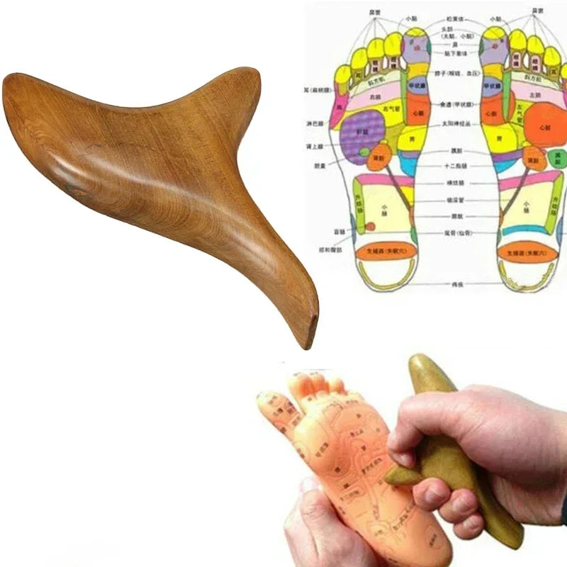 Portable Lightweight Wood Massage Tool Gua Sha for Lymphatic Facial Massage and Muscle Relief Scraping Body Tool for Relaxation