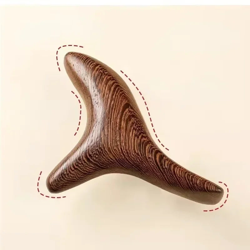 Portable Lightweight Wood Massage Tool Gua Sha for Lymphatic Facial Massage and Muscle Relief Scraping Body Tool for Relaxation