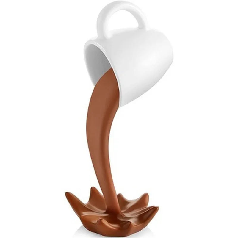 Suspended Coffee Cup 3D Hanging Creative Resin Desktop Ornament Decorative Craft Home Design